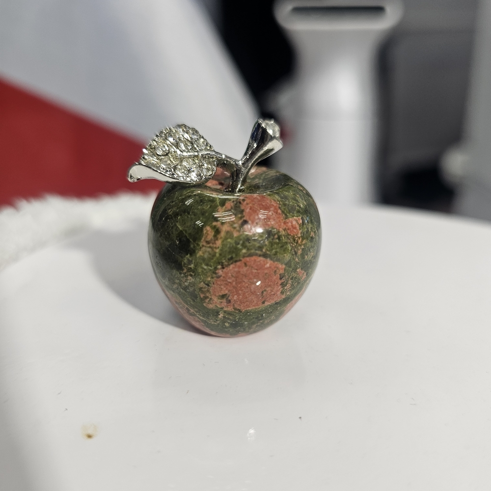 NWT Greens & Oranges Agate Gemstone & Swarovski Crystal Apple – Artinfinitum.art